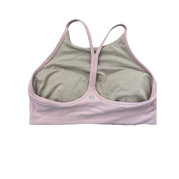 NWT Lululemon Flow Y Wrap Front High Neck Bra, Pink - 10 - Picture 2 of 3